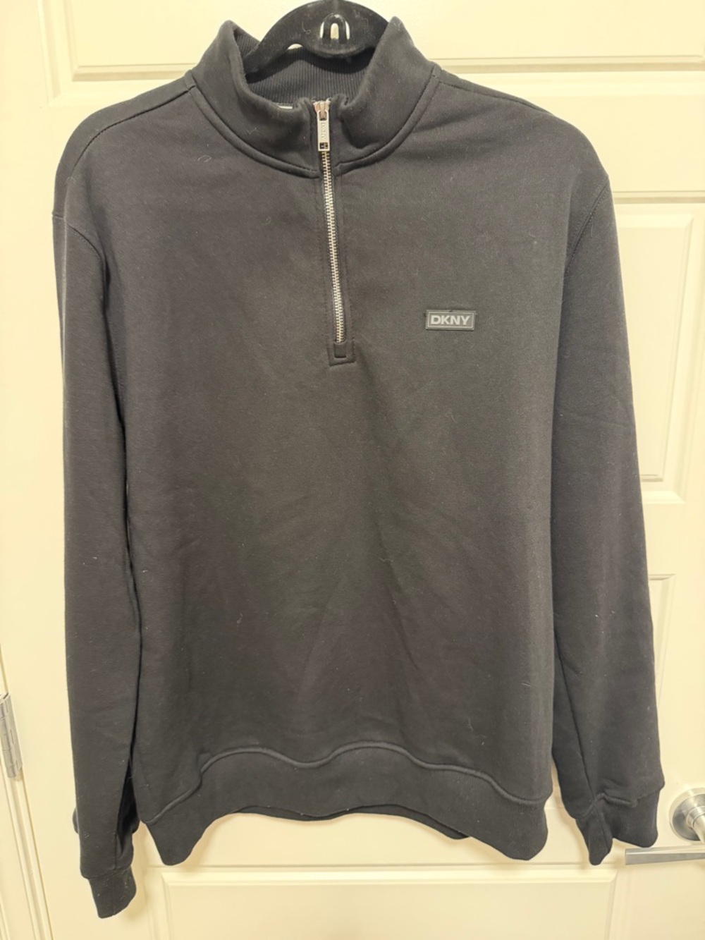 DKNY Men’s Black Half-Zip Pullover Sweater